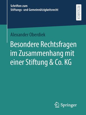 cover image of Besondere Rechtsfragen im Zusammenhang mit einer Stiftung & Co. KG